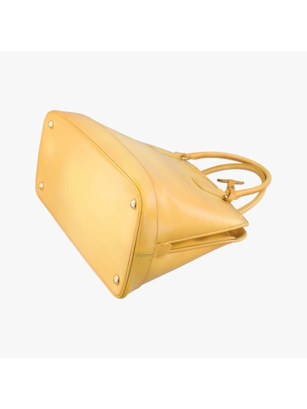 Prada Open Promenade Yellow Saffiano Patent 31 Messenger Bag - Picture 4 of 15